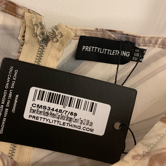 PrettyLittle Thing cropped top. Part of matching set. Size 8. - Picture 7 of 7